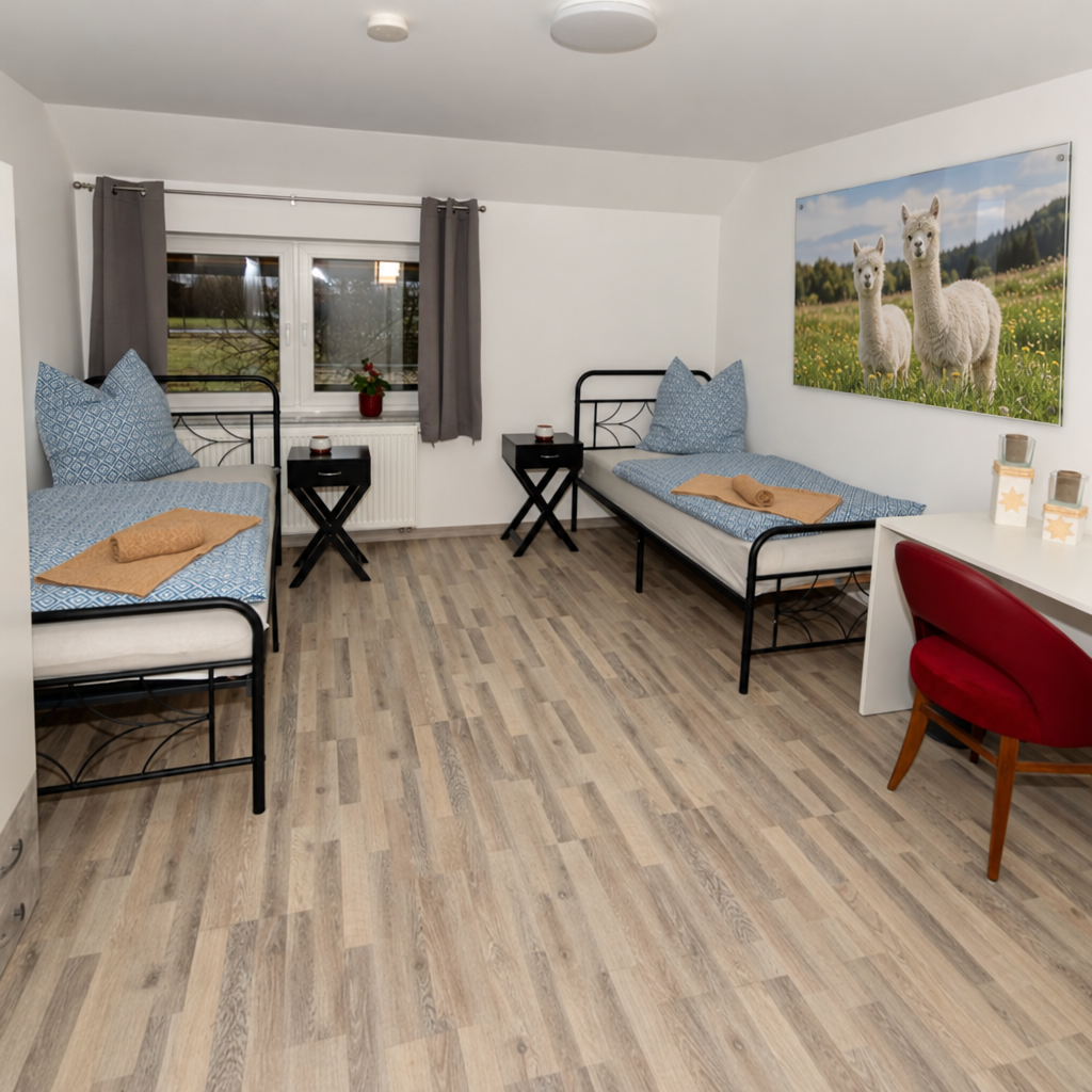 Zimmer 2 mit zwei Einzelbetten